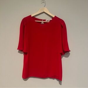 Loft Red Blouse